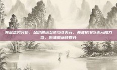 黄金走势分析：金价回落至2150美元，关注2185美元阻力位，原油震荡待回升