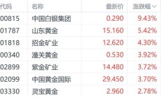 国际金价隔夜续刷历史新高 中国黄金国际股价飙升逾5%