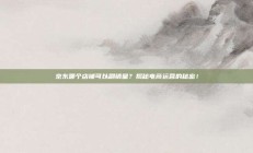 京东哪个店铺可以刷销量？揭秘电商运营的秘密！