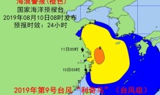 上海浙江海域或有4米巨浪