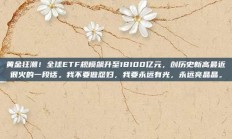 黄金狂潮！全球ETF规模飙升至18100亿元，创历史新高最近很火的一段话。我不要做怨妇，我要永远有光，永远亮晶晶。