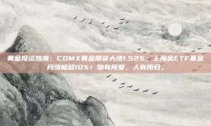 黄金投资热潮：COMX黄金期货大涨1.52%，上海金ETF基金月涨幅超10%！物有所爱，人有所归。