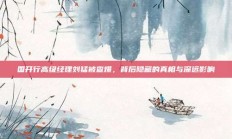 国开行高级经理刘猛被查爆，背后隐藏的真相与深远影响