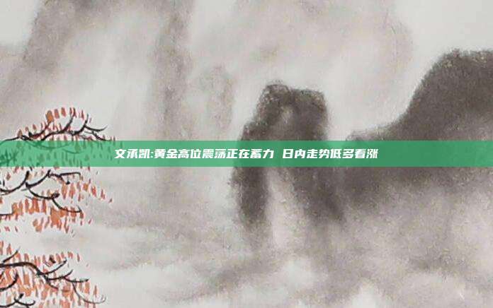 文承凯:黄金高位震荡正在蓄力 日内走势低多看涨