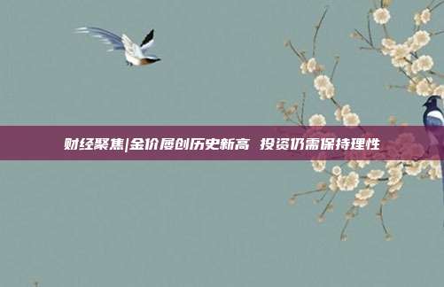 财经聚焦|金价屡创历史新高 投资仍需保持理性