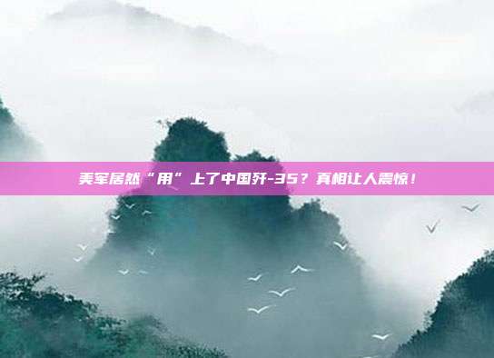 美军居然“用”上了中国歼-35?真相让人震惊!