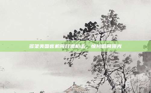 多架美国客机同日遭枪击,惊险瞬间曝光