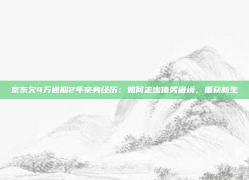 京东欠4万逾期2年亲身经历:如何走出债务困境,重获新生