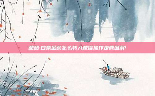 酷酷:白条金额怎么转入微信操作步骤图解!
