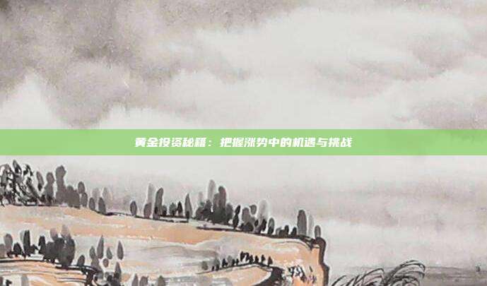 黄金投资秘籍:把握涨势中的机遇与挑战