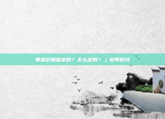 黄金价格谁定的?怎么定的?|宅男财经